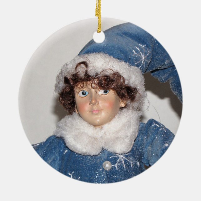 De Cerâmica Ornamento Elf Lord Holiday (Traseira)
