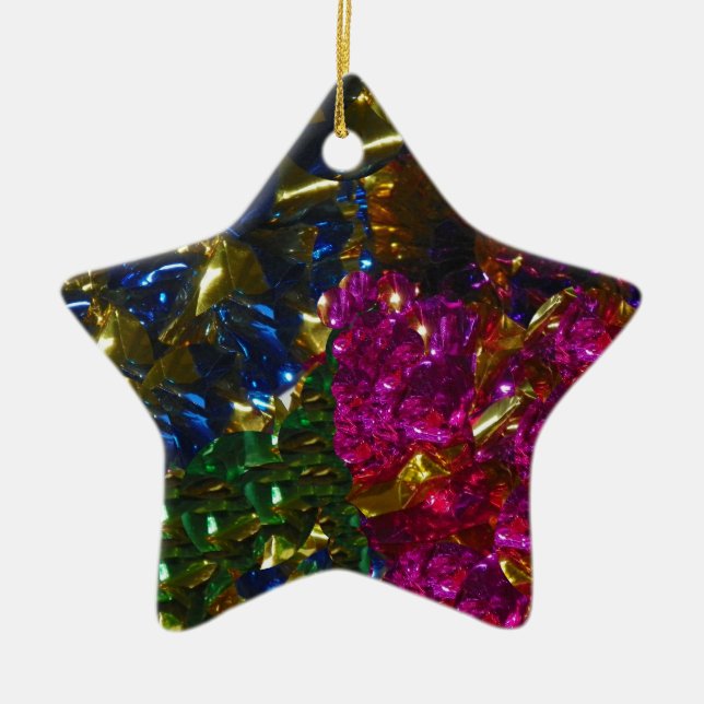 De Cerâmica Ornamento em estrela do Mix Multicolor (Frente)