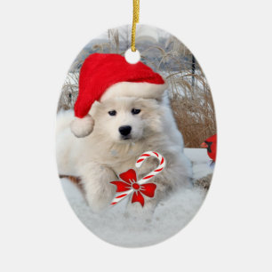 De Cerâmica Ornamento Eskimo americano do Feliz Natal