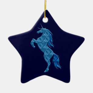De Cerâmica Ornamento Estrela Unicórnio Blue Fire