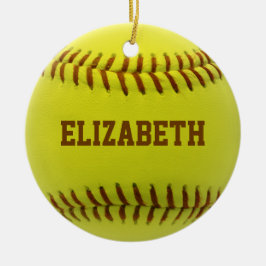 De Cerâmica Ornamento feito sob encomenda da bola do softball