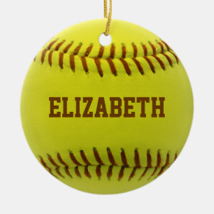 De Cerâmica Ornamento feito sob encomenda da bola do softball