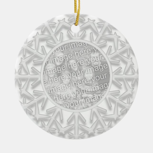 De Cerâmica Ornamento feito sob encomenda da foto do casamento (Frente)