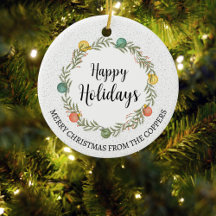 Ornamento Festivo Férias Felizes