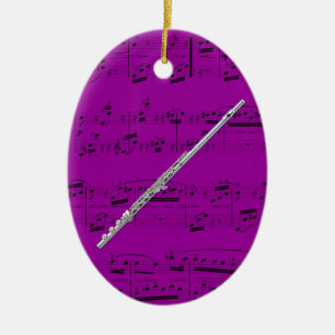 De Cerâmica Ornamento - flauta - escolha sua cor