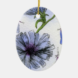 De Cerâmica Ornamento Floral