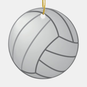 De Cerâmica Ornamento frente e verso do voleibol
