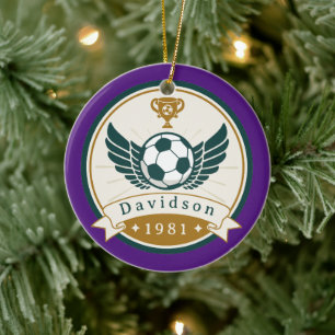 De Cerâmica Ornamento - Futebol - Personalizado - Adicionar No
