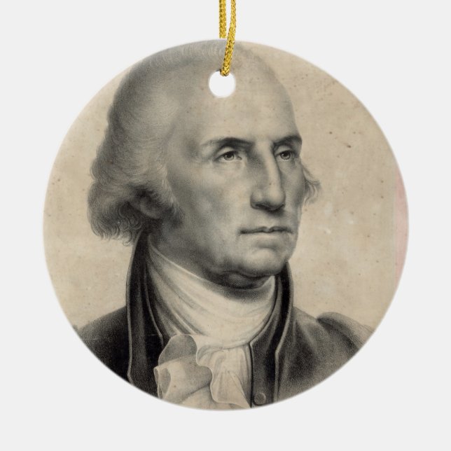 De Cerâmica Ornamento George Washington Portrait (Frente)