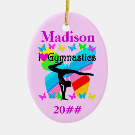 DE CERÂMICA ORNAMENTO GINÁSTICO PERSONALIZADO E DATADO