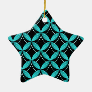 De Cerâmica Ornamento Glam Star, Turquoise
