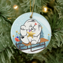 De Cerâmica Ornamento HELLO KOKORO Chow