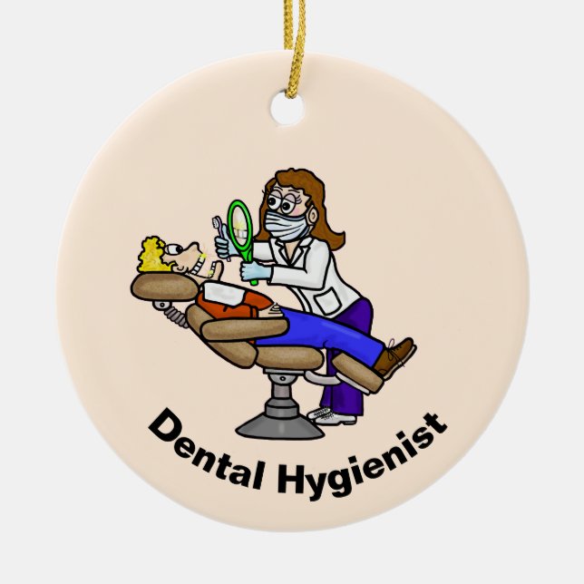De Cerâmica Ornamento Higienista Dental (Frente)