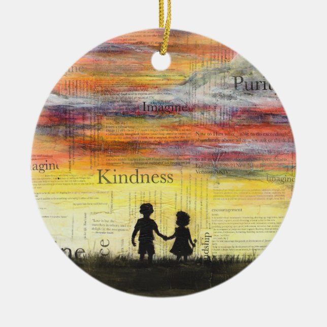 De Cerâmica Ornamento "Imagine" (Frente)