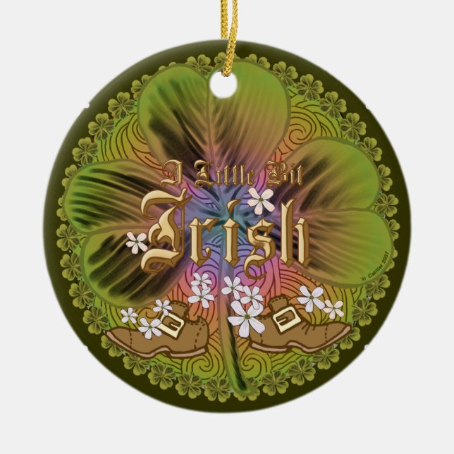 De Cerâmica ornamento irlandês Bit O (Frente)