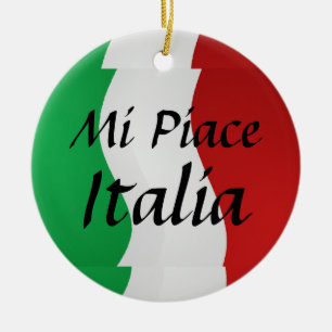 De Cerâmica Ornamento italiano da bandeira do MI Piace Italia