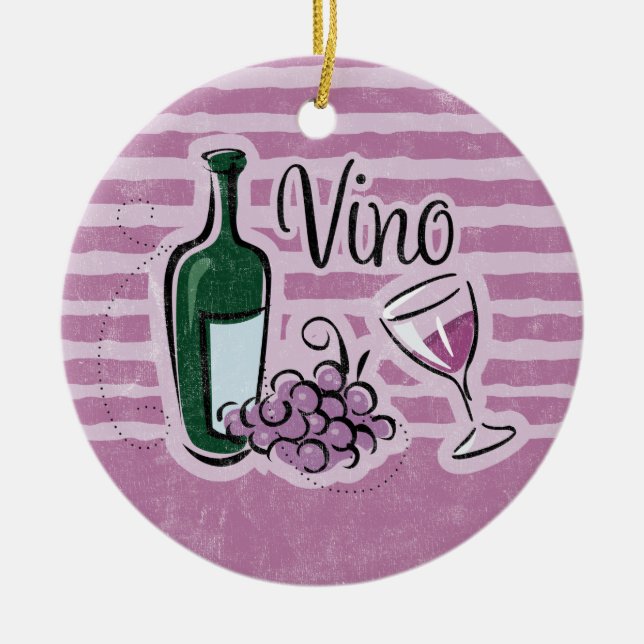 De Cerâmica Ornamento italiano do vinho (Frente)