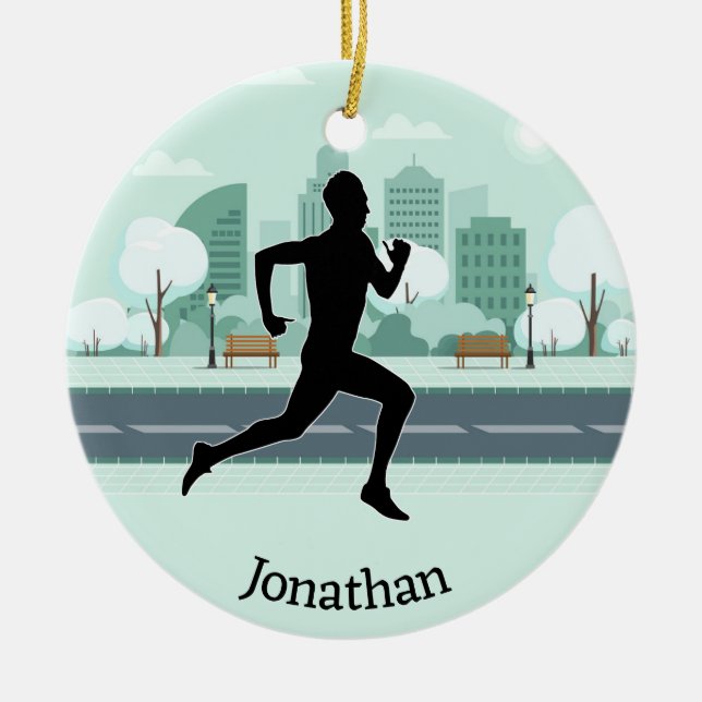 De Cerâmica Ornamento Jogger Runner (Frente)