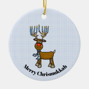 De Cerâmica Ornamento Judaico Rudolph Chrismukkah