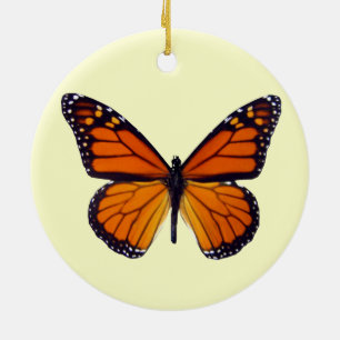 De Cerâmica Ornamento Laranja Borboleta Redonda