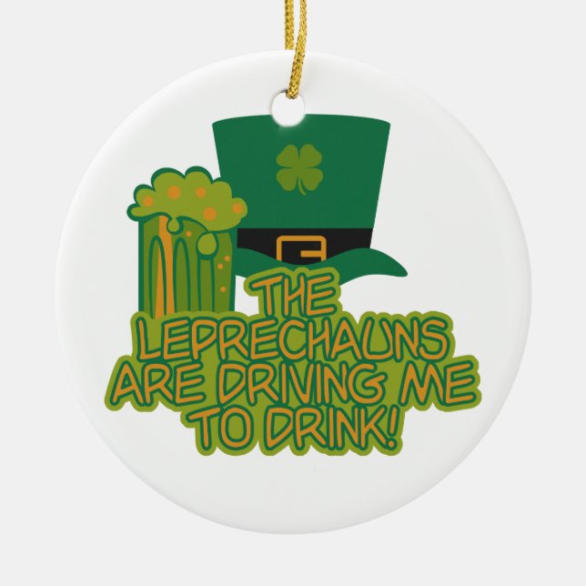 De Cerâmica ornamento Leprechaun (Frente)
