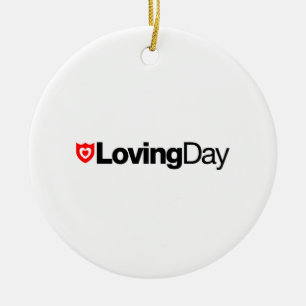 De Cerâmica Ornamento Loving do logotipo do dia