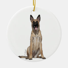 De Cerâmica Ornamento Malinois Belga