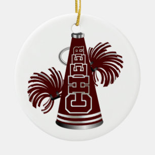 De Cerâmica Ornamento Megaphone Cheer 2