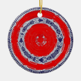 De Cerâmica Ornamento Memorial do Red Ripples
