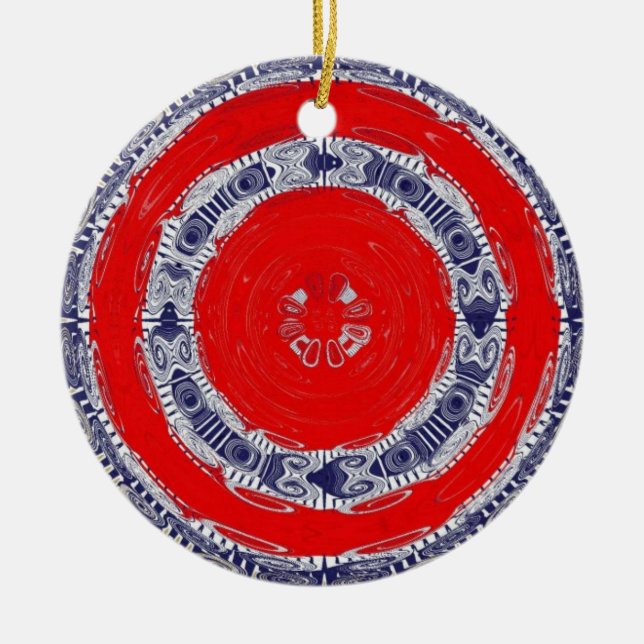 De Cerâmica Ornamento Memorial do Red Ripples (Frente)