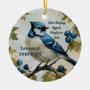 De Cerâmica Ornamento Memorial Personalizado por Jays Azuis