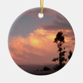 De Cerâmica Ornamento Memorial Sunset