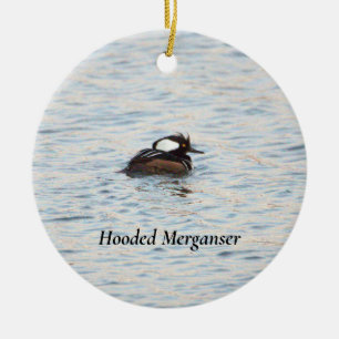 De Cerâmica Ornamento Merganser Hooded