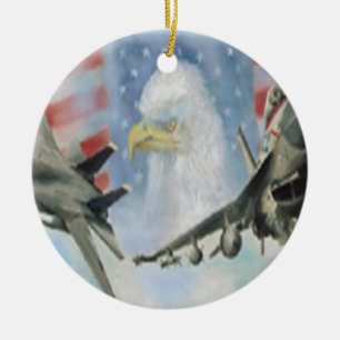 De Cerâmica Ornamento militar americano dos aviões