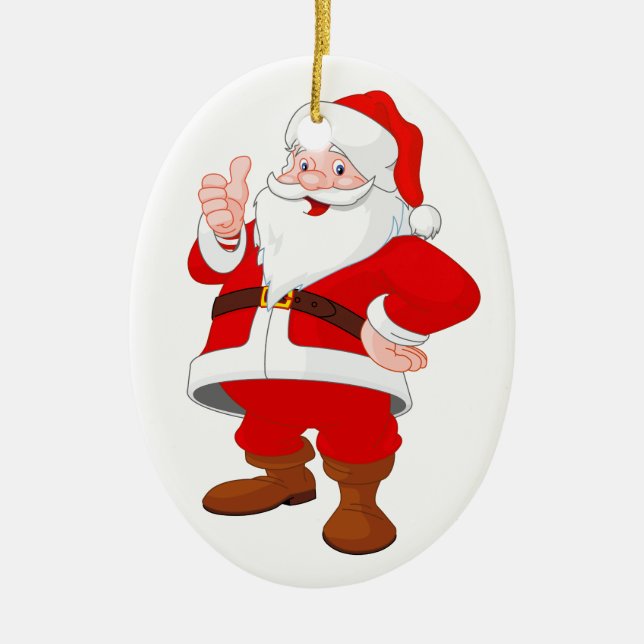 De Cerâmica Ornamento Natal/Papai Noel (Frente)