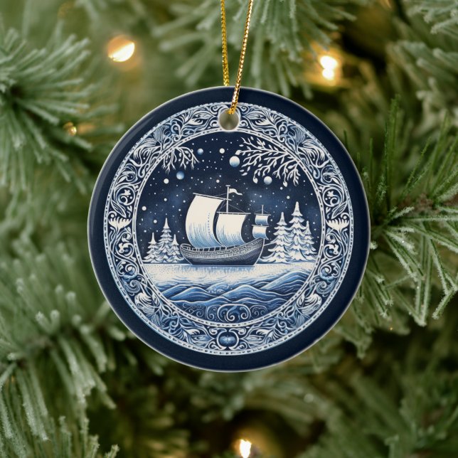 De Cerâmica Ornamento Nórdico (Árvore)