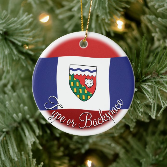 De Cerâmica Ornamento NWT Personalizado Sinalizador NWT (Árvore)