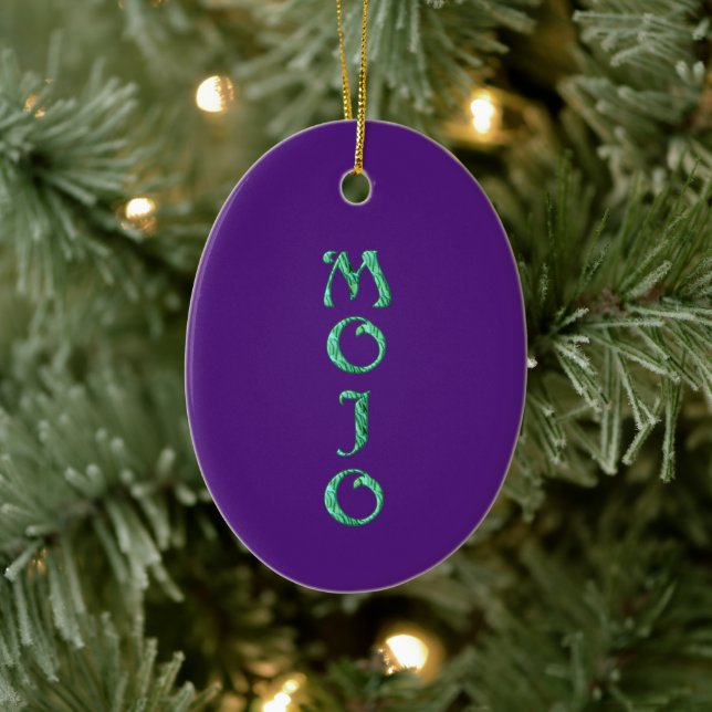 De Cerâmica Ornamento oval roxo mojo pendurado (Árvore)