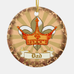 De Cerâmica Ornamento Pai do Rei Coroa