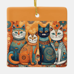 De Cerâmica ornamento para gatos calmantes