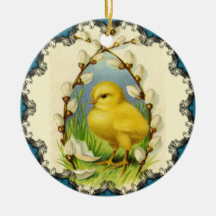 De Cerâmica Ornamento pequeno do pintinho
