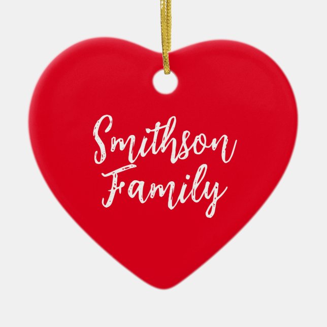 De Cerâmica Ornamento Personalizado (Frente)