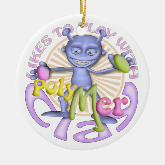 De Cerâmica Ornamento personalizado artistas da argila do (Frente)