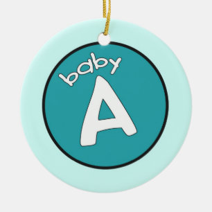 De Cerâmica Ornamento Personalizado "Baby A" para múltiplos