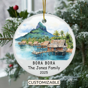 De Cerâmica Ornamento Personalizado Bora Bora, Oceânia