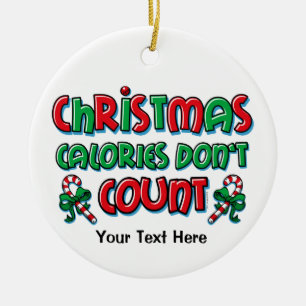 De Cerâmica Ornamento personalizado calorias do Natal
