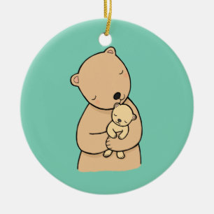 De Cerâmica Ornamento personalizado costume do urso da mamã e