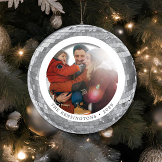De Cerâmica Ornamento Personalizado da Família Disco Ball