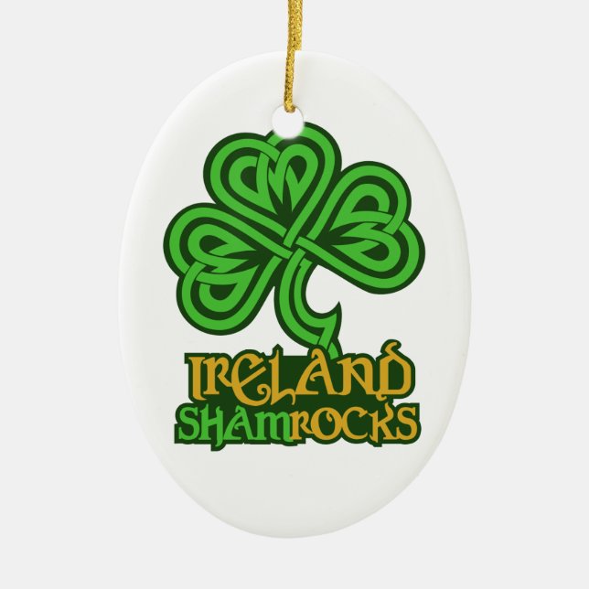 De Cerâmica Ornamento personalizado da Irlanda (Frente)