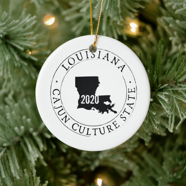 De Cerâmica Ornamento Personalizado da Louisiana (Árvore)